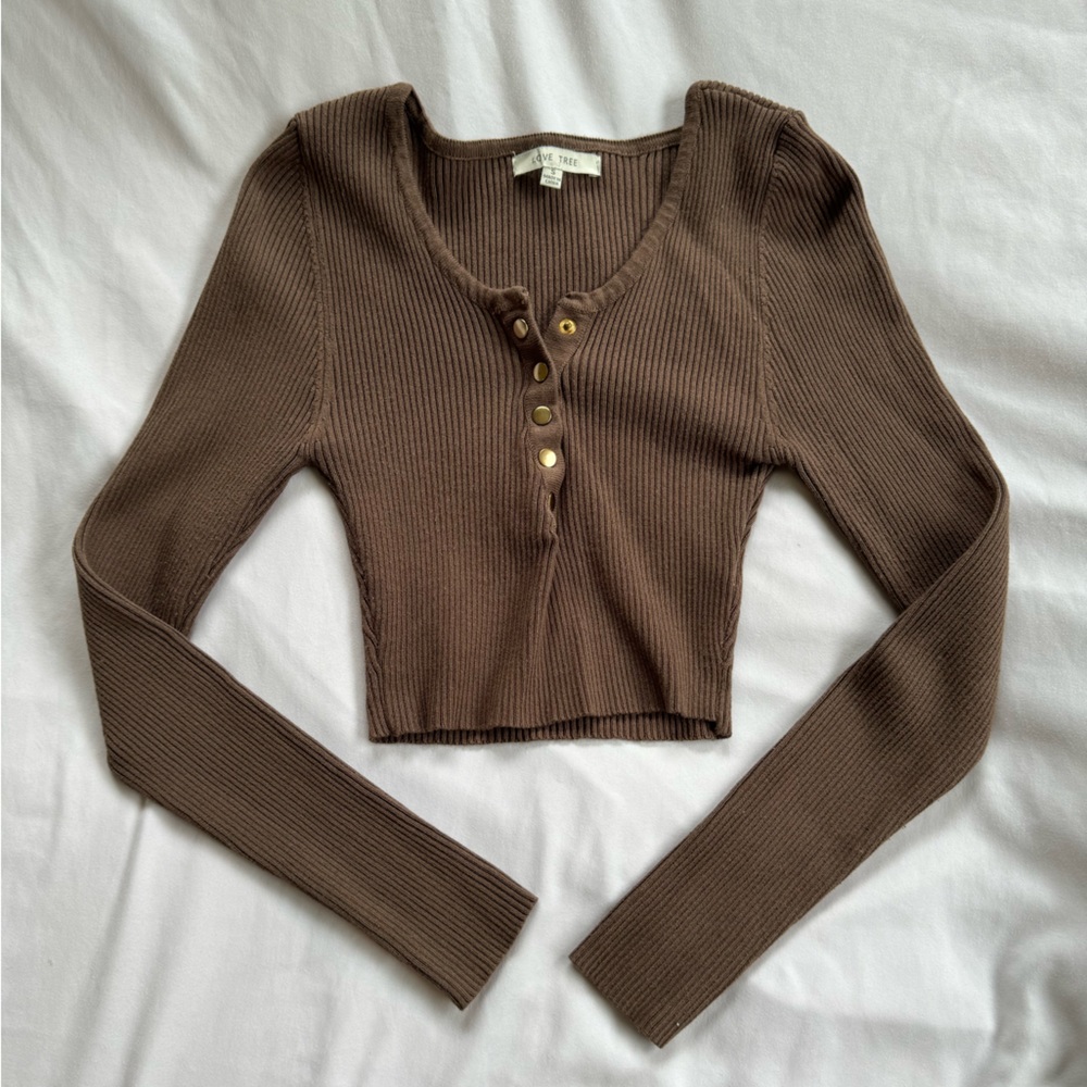 Love tree crop top - small
